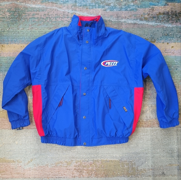 Vintage Gore-Tex NASCAR Petty Enterprises Red White Blue Jacket Mens Siz…